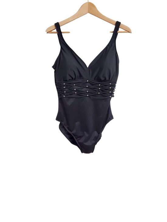 Magicsuit Other - Magicsuit Miraclesuit Abby One-Piece Beaded Swimsuit 14 Black Stretch Beach Pool